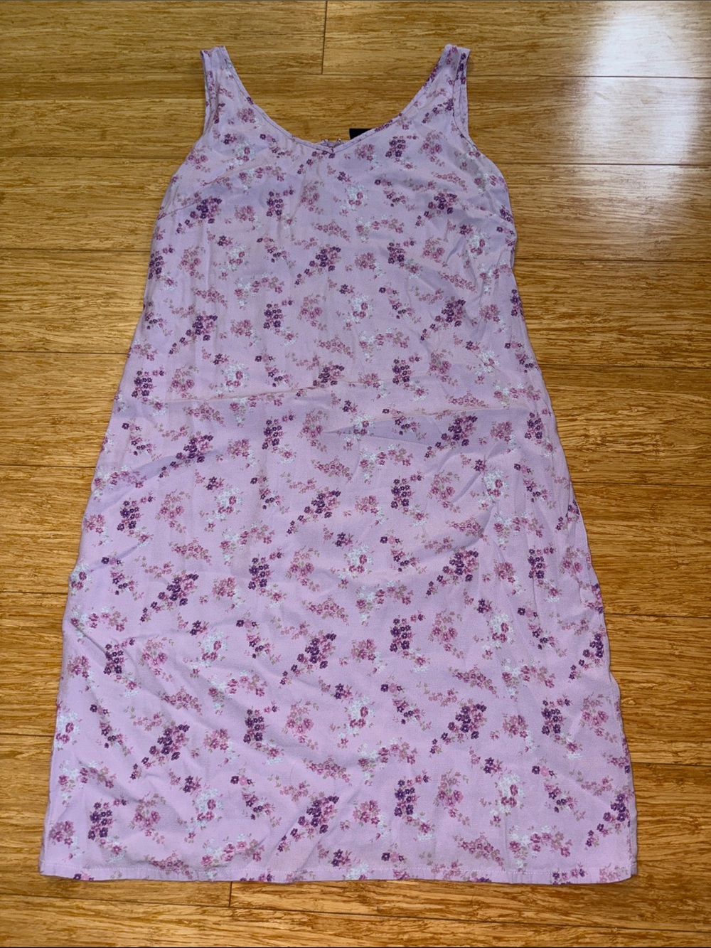 Vintage 90s Gap Purple ditzy Floral Rayon Slip Dress Medium Y2K cottagecore